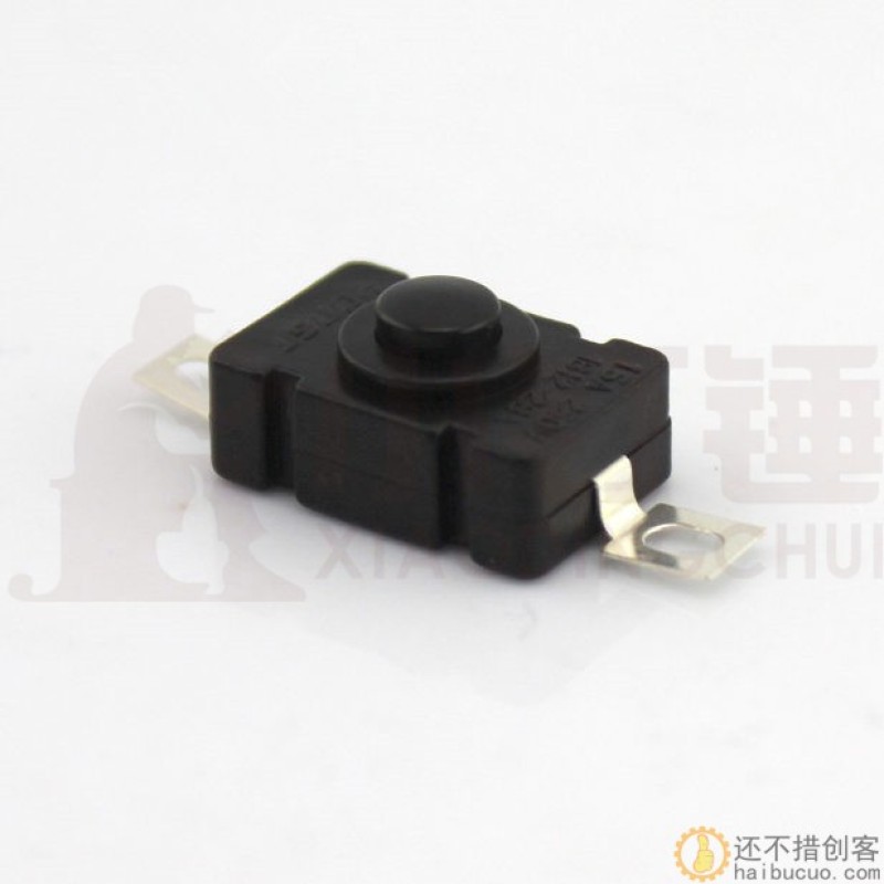 黑色方形开关(自锁两脚) 开源单片机微型开关配件 电子DIY材料