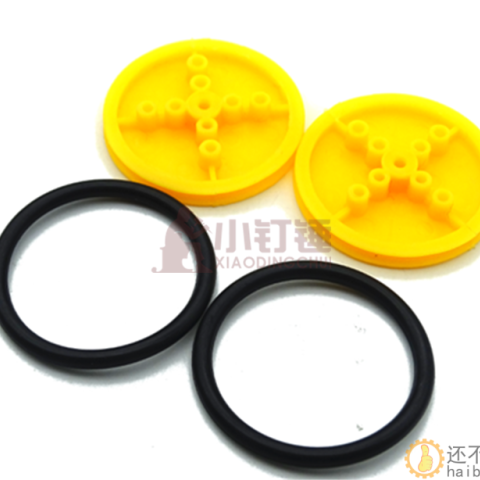 410橡皮轮子机器人轮胎TT马达 robot智能车平台小车电子设计玩具