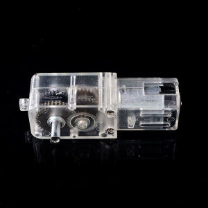 透明tt马达电动机直流电单双轴全金属齿轮减速电机正反转6v