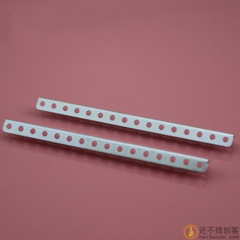 60/80mm铁杆 直角铁杆 多孔铁杆 科技积木零件 直角铁条 铁片 55802B