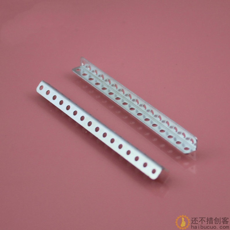 60/80mm铁杆 直角铁杆 多孔铁杆 科技积木零件 直角铁条 铁片 55802B
