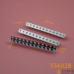 60/80mm铁杆 直角铁杆 多孔铁杆 科技积木零件 直角铁条 铁片 55802B