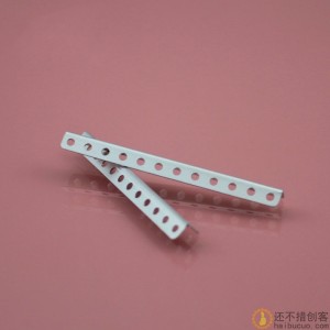 60/80mm铁杆 直角铁杆 多孔铁杆 科技积木零件 直角铁条 铁片 55802B
