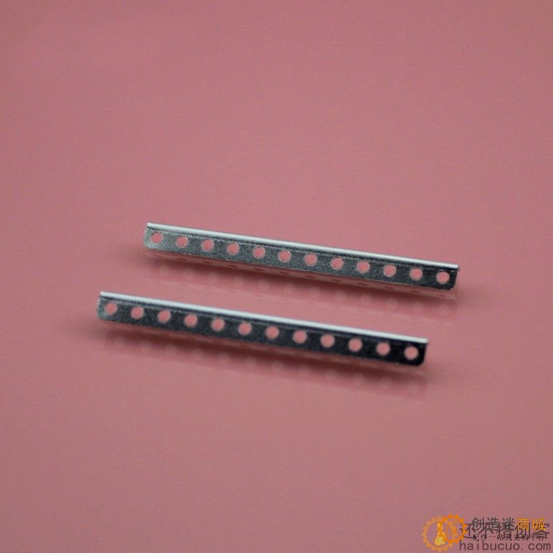 60/80mm铁杆 直角铁杆 多孔铁杆 科技积木零件 直角铁条 铁片 55802B