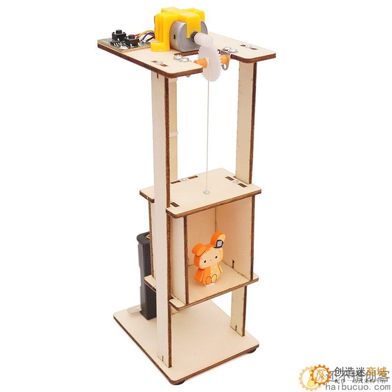 中小学生手工科学实验电梯升降机拼装科技小制作DIY益智科教玩具