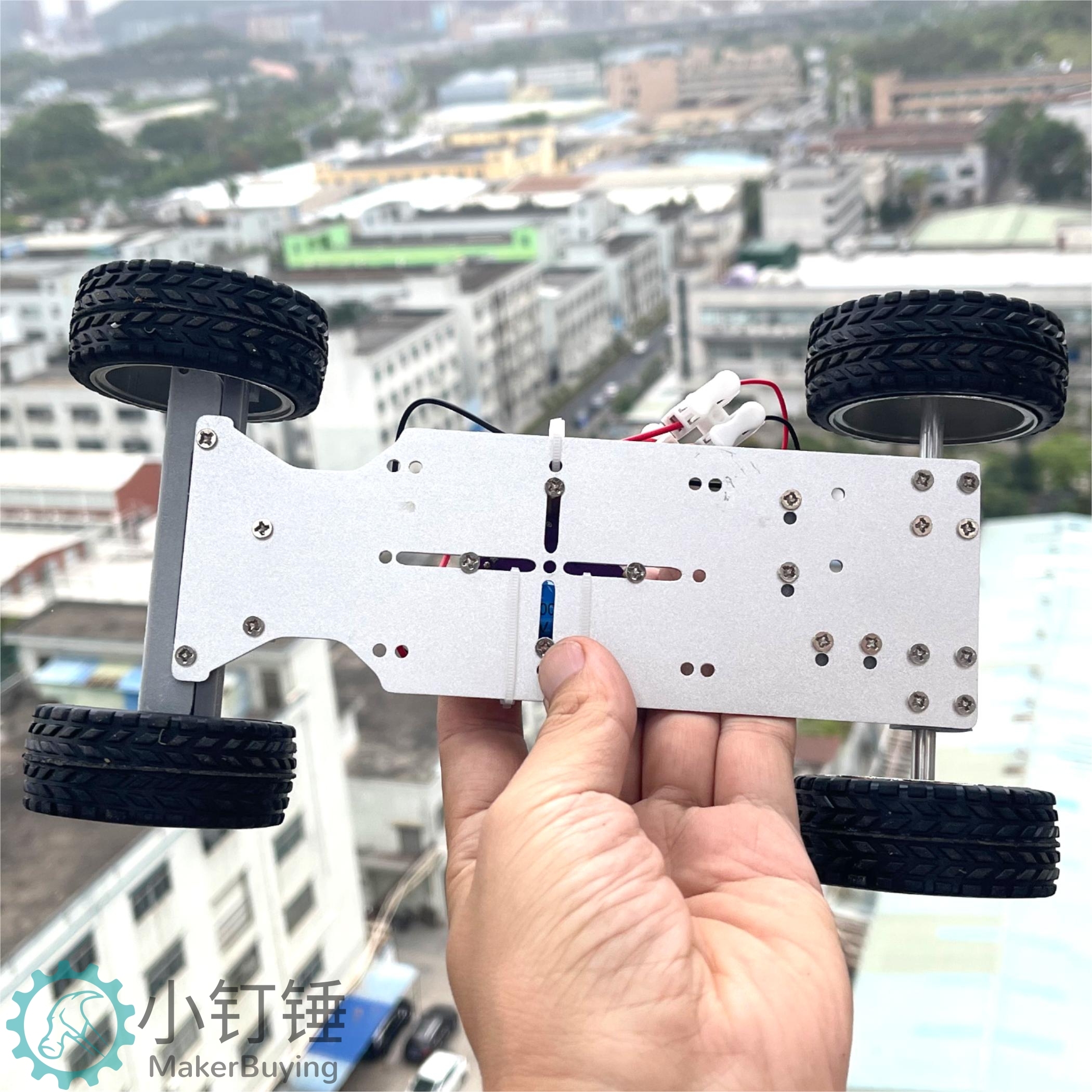 小钉锤C1全拼装差速器小车铝合金3D打印遥控智能创客DIY玩具套件SNP106