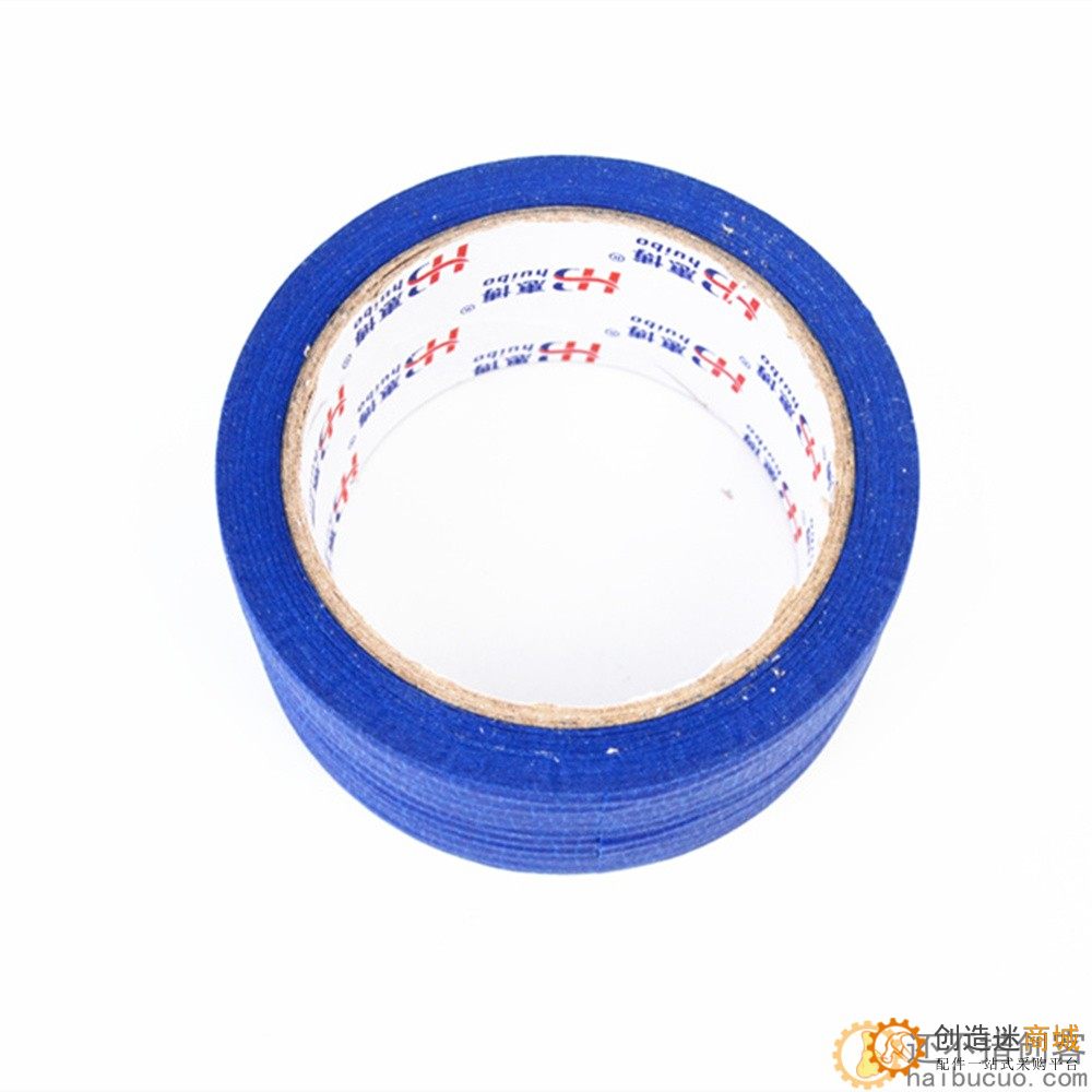 蓝色美纹纸胶纸 用打印机热床平台用 遮蔽耐温美纹纸胶带