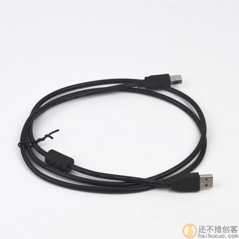 usb打印线 黑色1.5米方口打印机数据线打印线usb2.0线