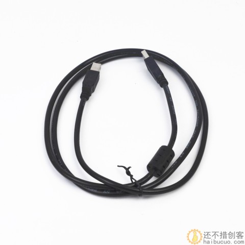usb打印线 黑色1.5米方口打印机数据线打印线usb2.0线