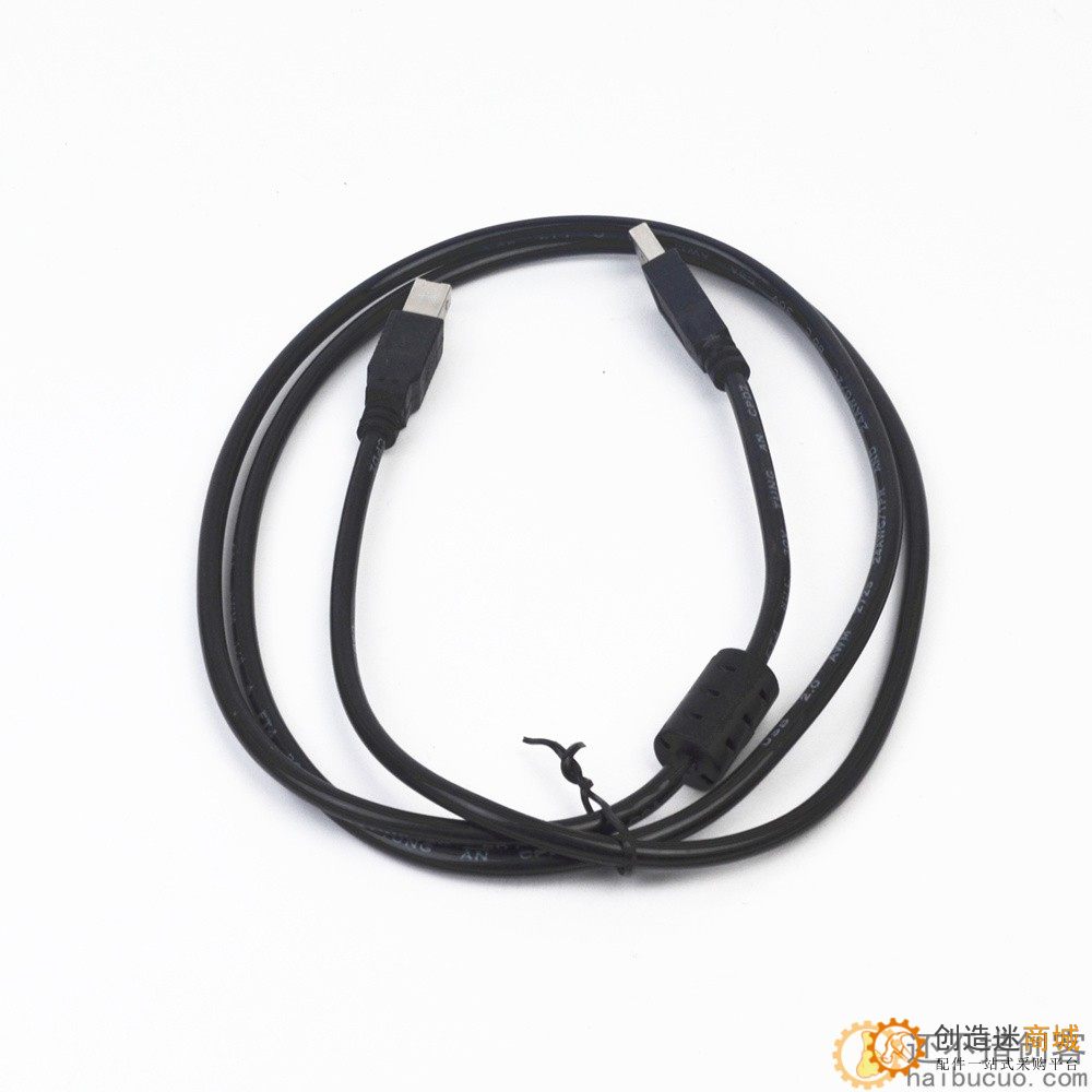 usb打印线 黑色1.5米方口打印机数据线打印线usb2.0线
