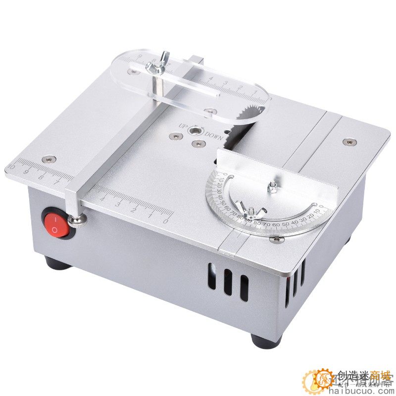 精密桌面微型台锯 DIY亚克力PCB台式切割机 迷你铝合金模型小电锯