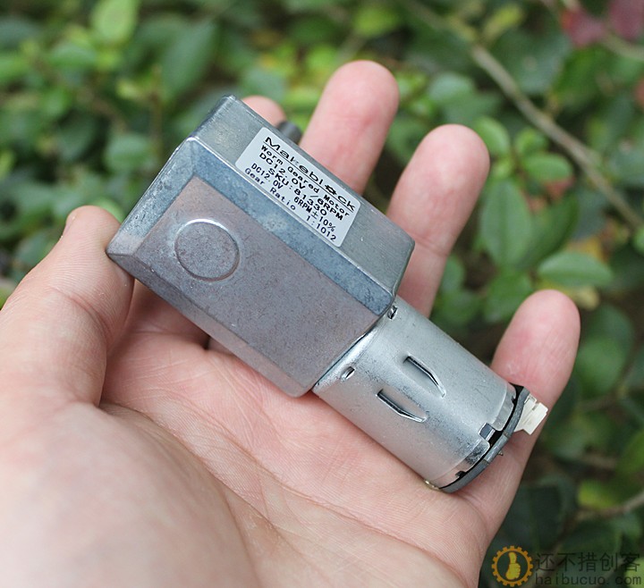 全金属齿轮7字型减速电机慢速大扭力370直流减速马达DC12V6转