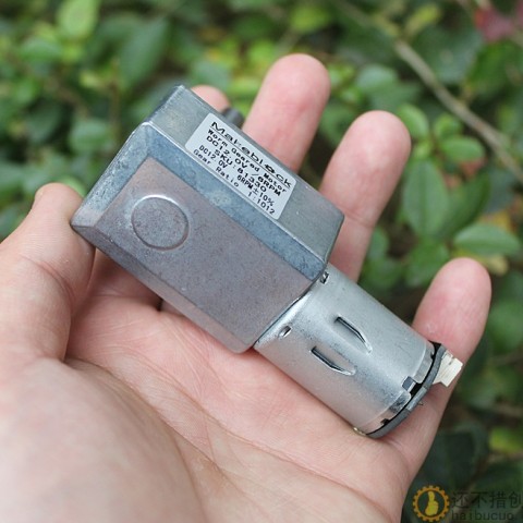 全金属齿轮7字型减速电机慢速大扭力370直流减速马达DC12V6转