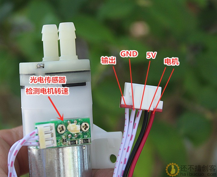 370自吸水泵隔膜泵 DC12V 带光电传感器 碳刷马达 质量很好