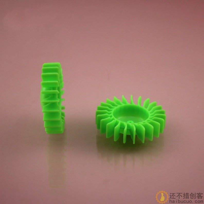 离心叶轮 涡轮 涡桨 包头桨 玩具配件 科技积木零件Φ5123Y2A绿
