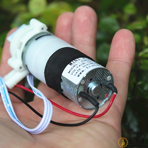 微型自吸水泵隔膜泵 带水流传感器 370电机 DC12V