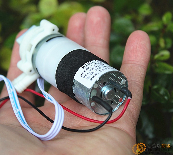 微型自吸水泵隔膜泵 带水流传感器 370电机 DC12V