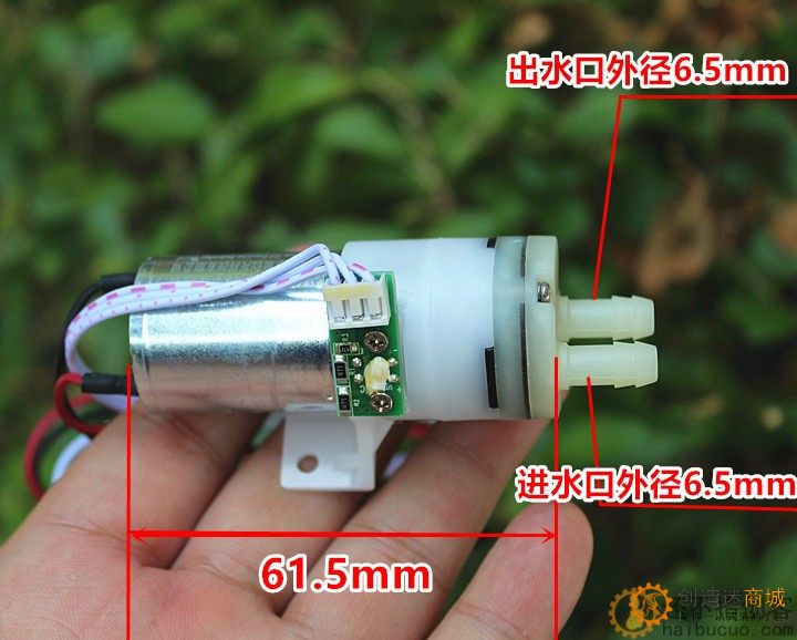 370自吸水泵隔膜泵 DC12V 带光电传感器 碳刷马达 质量很好