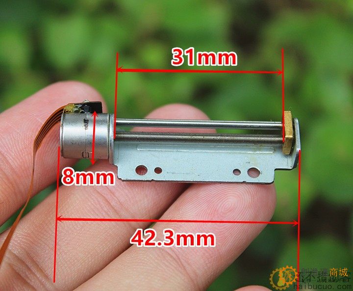 8mm丝杆滑台滑片步进电机DC5V 2相4线步进马达直线电机