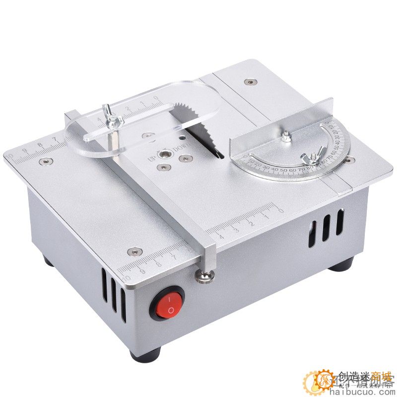 精密桌面微型台锯 DIY亚克力PCB台式切割机 迷你铝合金模型小电锯