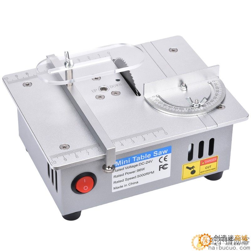 精密桌面微型台锯 DIY亚克力PCB台式切割机 迷你铝合金模型小电锯