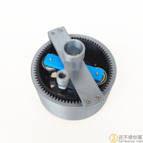 谐波减速器简易模型结构原理演示教具DIY减速齿轮3D打印3D22