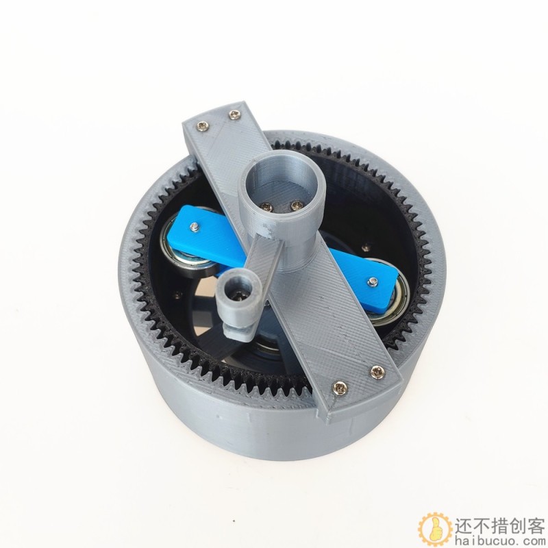 谐波减速器简易模型结构原理演示教具DIY减速齿轮3D打印3D22