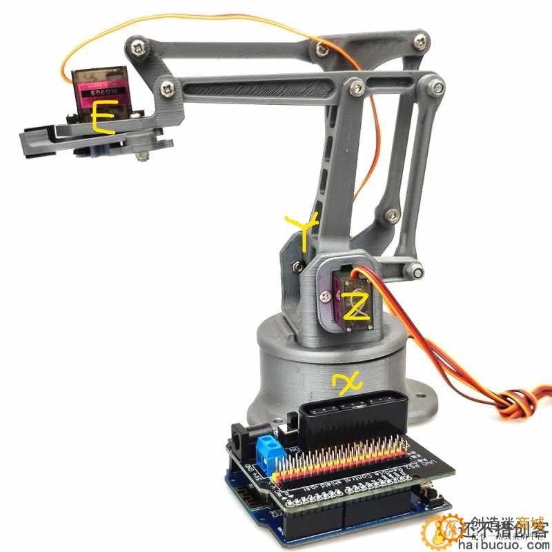 SNAM 8000 eps8266D1wifi网页控制机械臂四自由度视频与教程