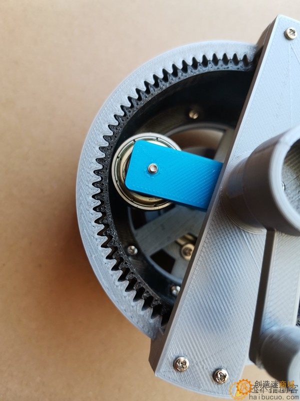 谐波减速器简易模型结构原理演示教具DIY减速齿轮3D打印3D22