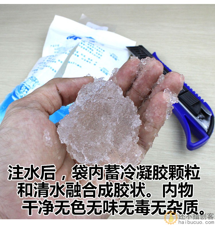 100ml注水冰袋快递专用保鲜冷冻航空一次性反复使用食品生鲜水果冷敷SN937