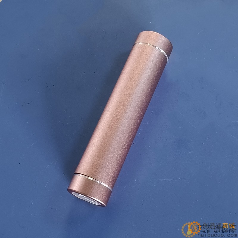 SN597单节圆柱带手电移动电源免焊接 铝合金圆管充电宝免焊套料