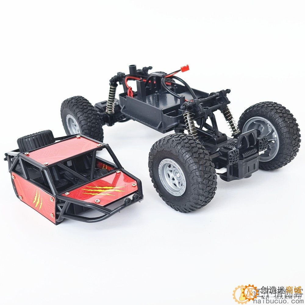 电动越野攀爬车模型攀岩越野避震汽车底盘DIY配件SNC406