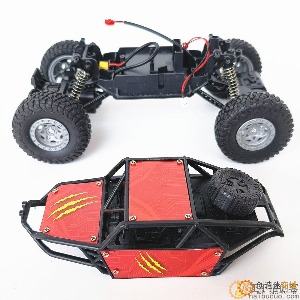 电动越野攀爬车模型攀岩越野避震汽车底盘DIY配件SNC406