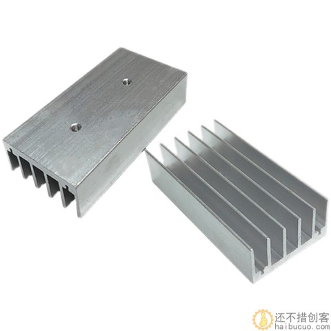 散热器散热片 白色双孔 铝型材 60*30*15mm 孔距27.5mm SN969
