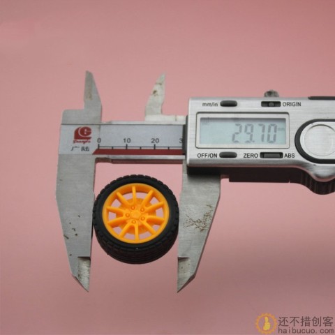 2*30mm橙色包胶车轮 橡胶车轮 玩具车轮 工艺改良款 玩具配件SN943