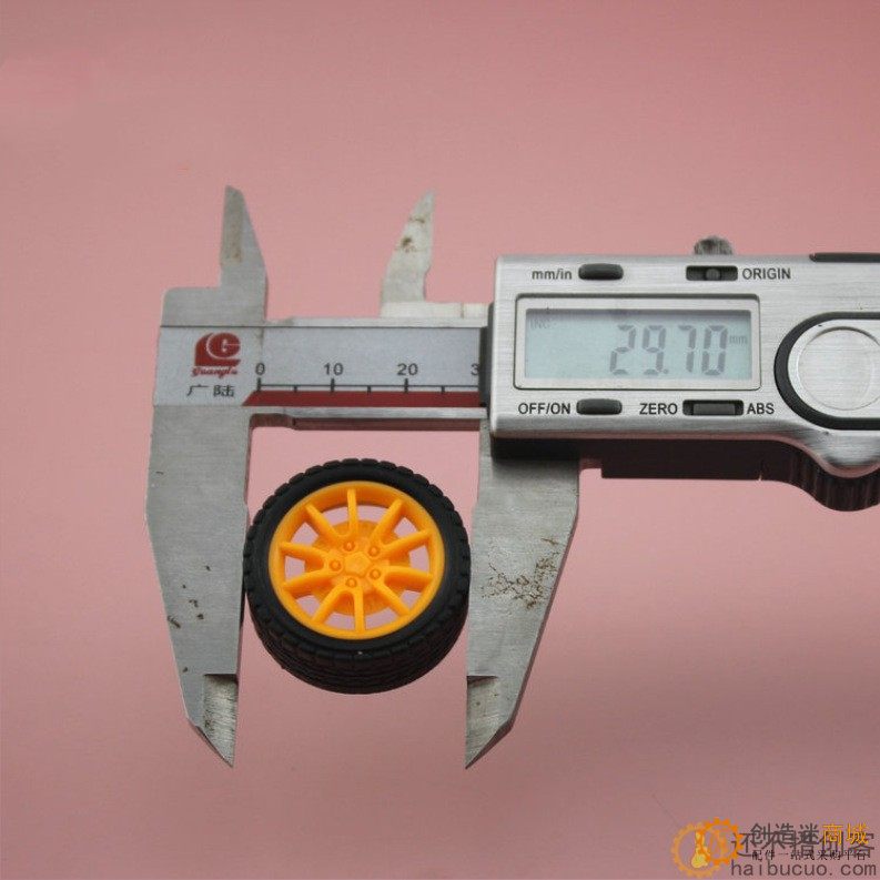 2*30mm橙色包胶车轮 橡胶车轮 玩具车轮 工艺改良款 玩具配件SN943