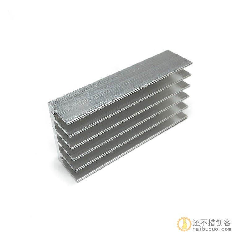 散热器散热片 白色双孔 铝型材 60*30*15mm 孔距27.5mm SN969