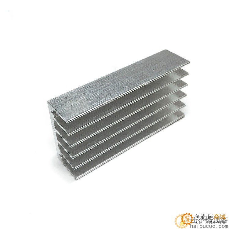 散热器散热片 白色双孔 铝型材 60*30*15mm 孔距27.5mm SN969