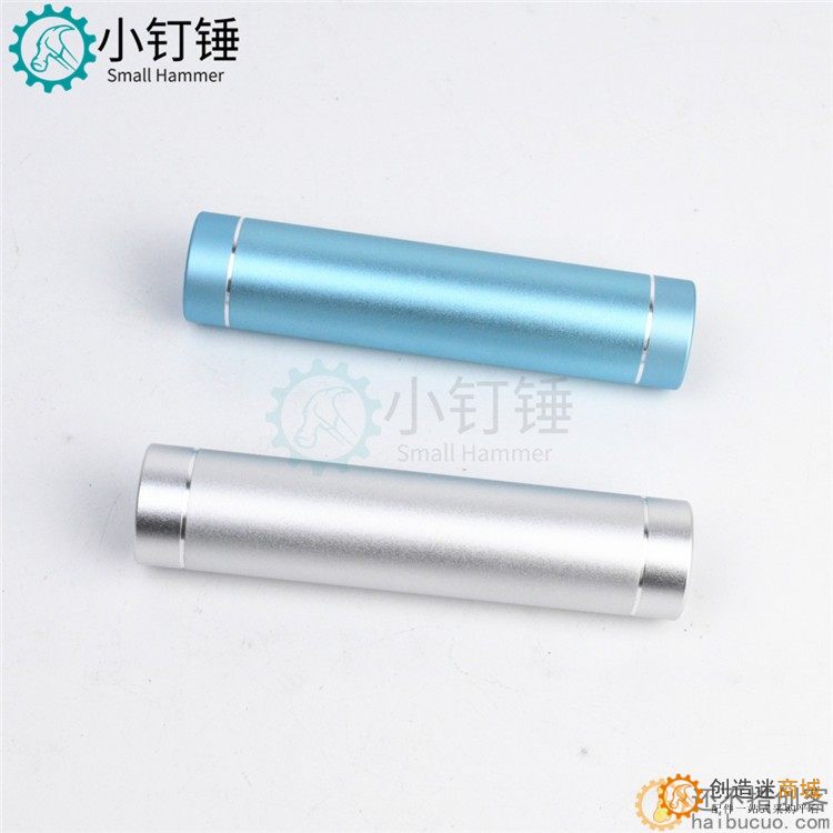 SN597单节圆柱带手电移动电源免焊接 铝合金圆管充电宝免焊套料