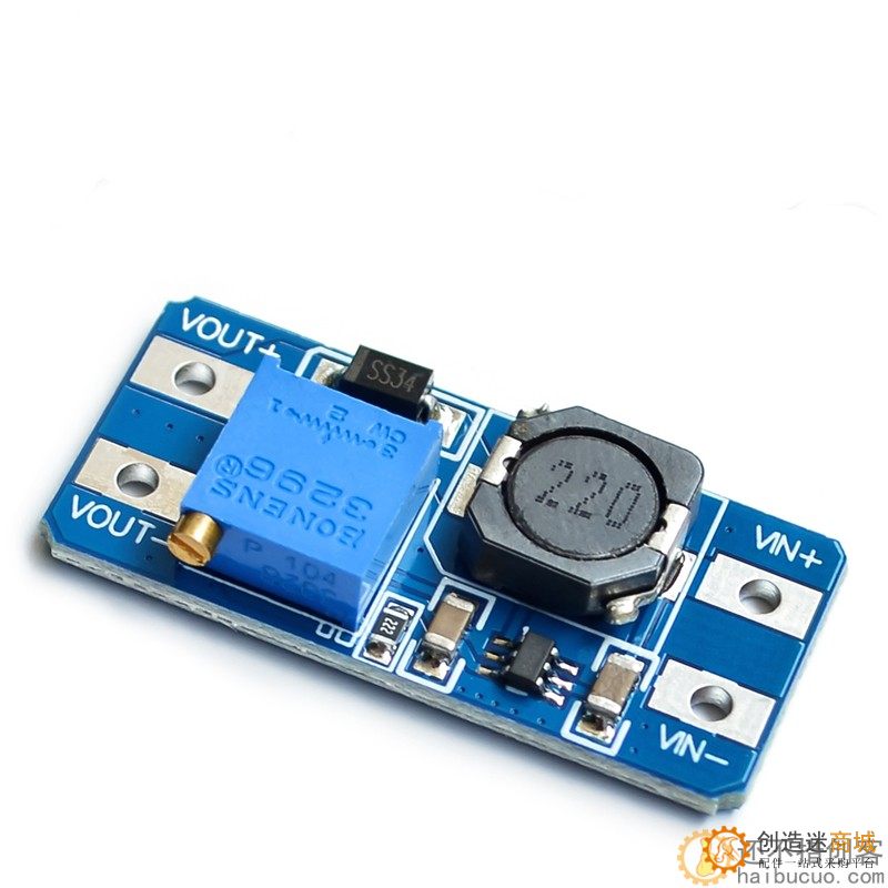 MT3608 DC-DC可调电源模块宽压输入2/24V升5/9/12/28VSNA287