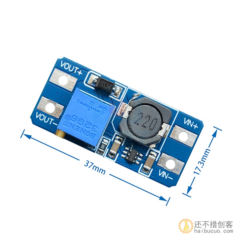 MT3608 DC-DC可调电源模块宽压输入2/24V升5/9/12/28VSNA287