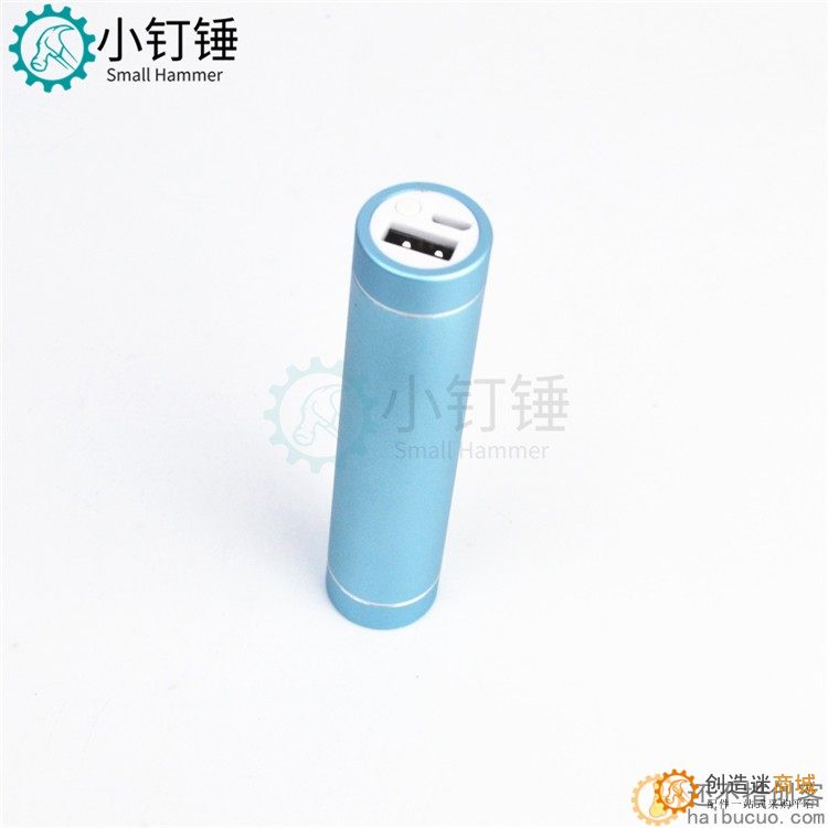 SN597单节圆柱带手电移动电源免焊接 铝合金圆管充电宝免焊套料