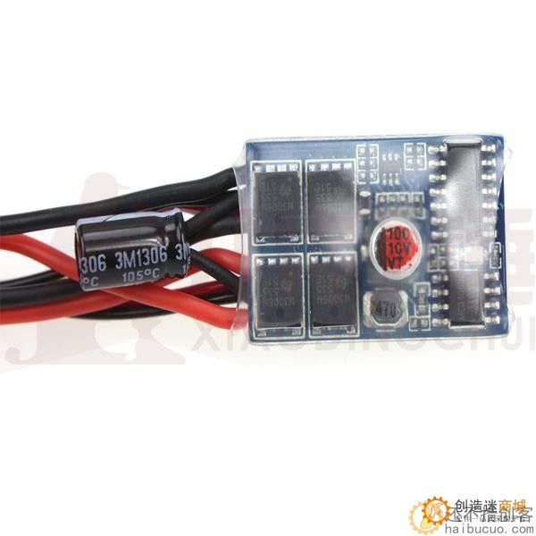10A车用船用有刷电调 双向不带刹车9克10A电调玩具配件SN217