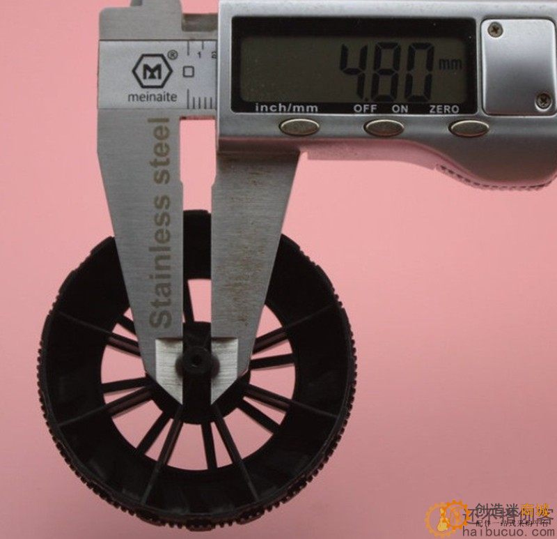 越野塑轮 塑料车轮 玩具车轮 科技积木零件 内八支撑 粗黑 W32