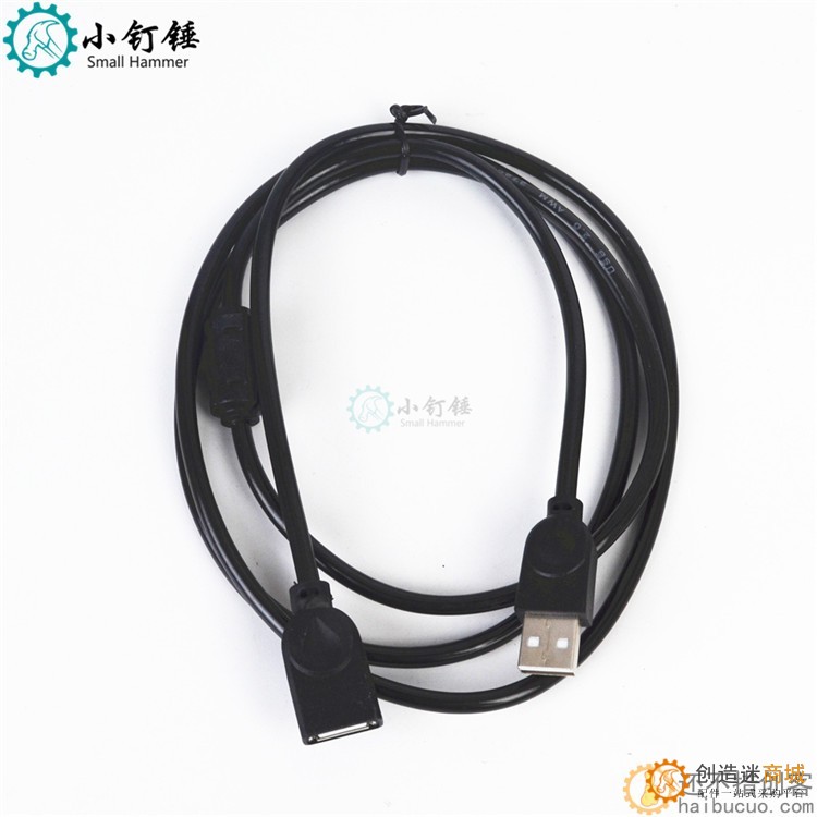 usb线  打印线 USB数据延长线 黑色1.3米方口usb延长线2.0线 X5