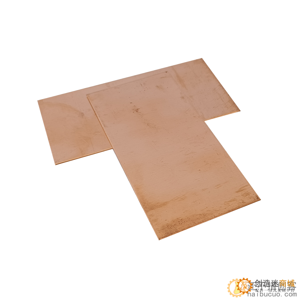 t2紫铜板 红铜板 纯铜板 diy 铜片 铜块0.8*50*100mm SN983