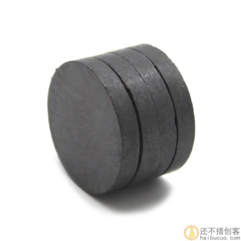 黑色磁铁吸铁石圆形方形带孔磁石手工DIY拼装磁力小制作配件常用