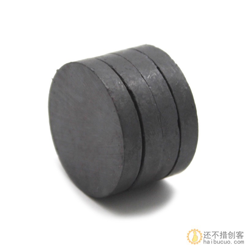 黑色磁铁吸铁石圆形方形带孔磁石手工DIY拼装磁力小制作配件常用