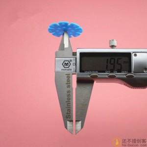 蓝色多功能雪花片多孔雪花片雪花积木片科技积木零件拼装玩具配件
