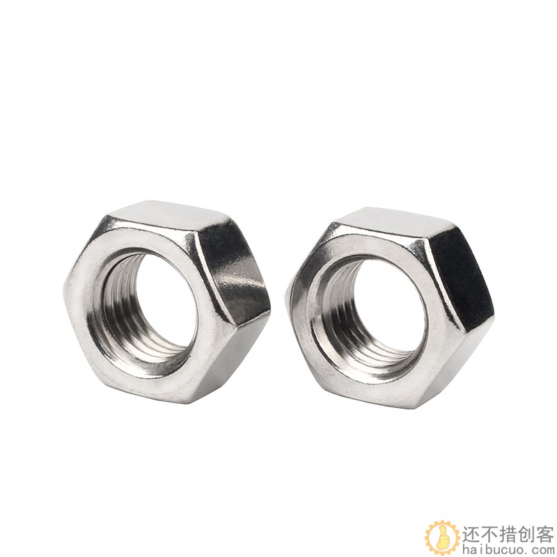 304不锈钢螺母六角螺帽螺丝帽M6 LS161